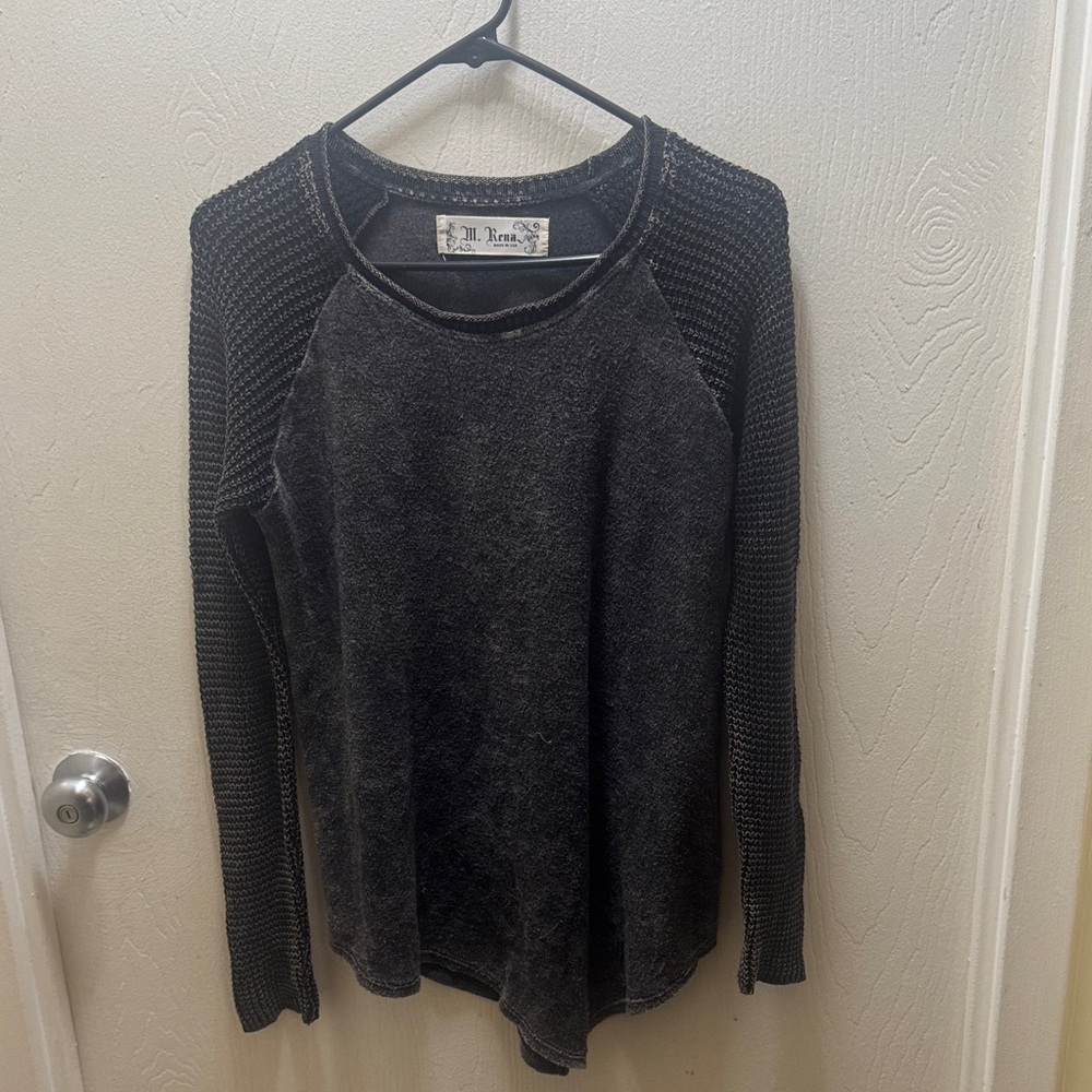 M. Rena Charcoal Knit Sweater